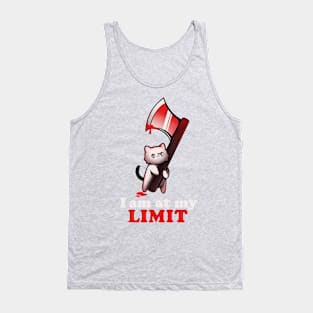 At My Limit - Funny Evil Cat Gift Tank Top